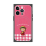 プレミアムスクエアケース with MagSafe［ ちびまる子ちゃん - ピンクチェック ］