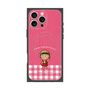 プレミアムスクエアケース with MagSafe［ ちびまる子ちゃん - ピンクチェック ］