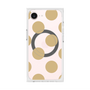 プレミアムスクエアケース with MagSafe［ シンプルドット - Beige ］