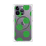 プレミアムスクエアケース with MagSafe［ シンプルドット - Green ］