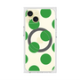 プレミアムスクエアケース with MagSafe［ シンプルドット - Green ］