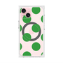 プレミアムスクエアケース with MagSafe［ シンプルドット - Green ］