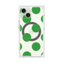 プレミアムスクエアケース with MagSafe［ シンプルドット - Green ］