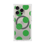 プレミアムスクエアケース with MagSafe［ シンプルドット - Green ］