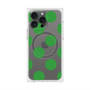 プレミアムスクエアケース with MagSafe［ シンプルドット - Green ］
