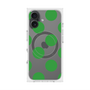 プレミアムスクエアケース with MagSafe［ シンプルドット - Green ］