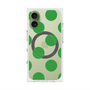 プレミアムスクエアケース with MagSafe［ シンプルドット - Green ］