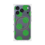 プレミアムスクエアケース with MagSafe［ シンプルドット - Green ］