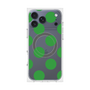 プレミアムスクエアケース with MagSafe［ シンプルドット - Green ］