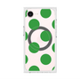 プレミアムスクエアケース with MagSafe［ シンプルドット - Green ］