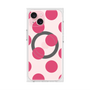 プレミアムスクエアケース with MagSafe［ シンプルドット - Pink ］
