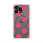プレミアムスクエアケース with MagSafe［ シンプルドット - Pink ］