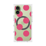 プレミアムスクエアケース with MagSafe［ シンプルドット - Pink ］