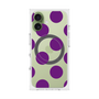 プレミアムスクエアケース with MagSafe［ シンプルドット - Purple ］