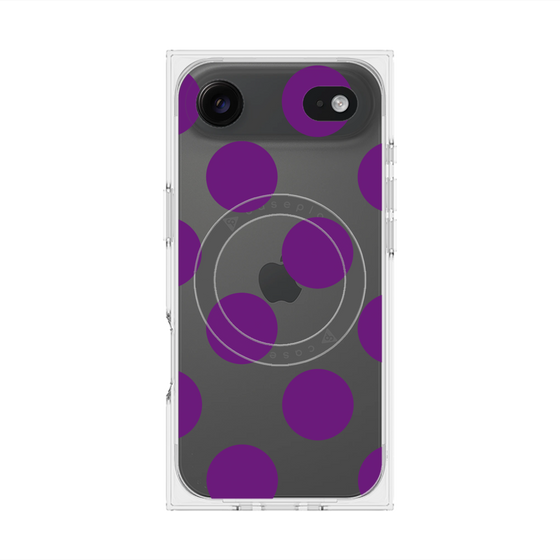プレミアムスクエアケース with MagSafe［ シンプルドット - Purple ］