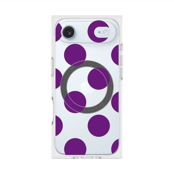 プレミアムスクエアケース with MagSafe［ シンプルドット - Purple ］