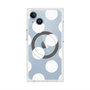 プレミアムスクエアケース with MagSafe［ シンプルドット - White ］