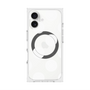 プレミアムスクエアケース with MagSafe［ シンプルドット - White ］