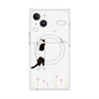 プレミアムスクエアケース with MagSafe［ 夢中に覗く三毛ねこ ］