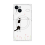 プレミアムスクエアケース with MagSafe［ 夢中に覗く三毛ねこ ］