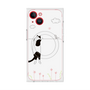 プレミアムスクエアケース with MagSafe［ 夢中に覗く三毛ねこ ］