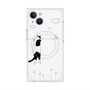 プレミアムスクエアケース with MagSafe［ 夢中に覗く三毛ねこ ］