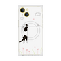 プレミアムスクエアケース with MagSafe［ 夢中に覗く三毛ねこ ］