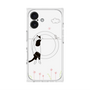 プレミアムスクエアケース with MagSafe［ 夢中に覗く三毛ねこ ］