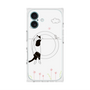 プレミアムスクエアケース with MagSafe［ 夢中に覗く三毛ねこ ］