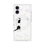 プレミアムスクエアケース with MagSafe［ 夢中に覗く三毛ねこ ］