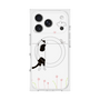 プレミアムスクエアケース with MagSafe［ 夢中に覗く三毛ねこ ］