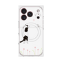 プレミアムスクエアケース with MagSafe［ 夢中に覗く三毛ねこ ］