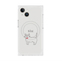 プレミアムスクエアケース with MagSafe［ 蝶ネクタイねこ - White ］