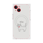 プレミアムスクエアケース with MagSafe［ 蝶ネクタイねこ - White ］