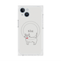 プレミアムスクエアケース with MagSafe［ 蝶ネクタイねこ - White ］