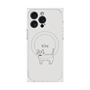 プレミアムスクエアケース with MagSafe［ 蝶ネクタイねこ - White ］
