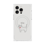 プレミアムスクエアケース with MagSafe［ 蝶ネクタイねこ - White ］
