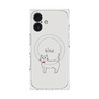 プレミアムスクエアケース with MagSafe［ 蝶ネクタイねこ - White ］