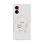 プレミアムスクエアケース with MagSafe［ 蝶ネクタイねこ - White ］