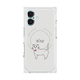 プレミアムスクエアケース with MagSafe［ 蝶ネクタイねこ - White ］