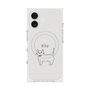 プレミアムスクエアケース with MagSafe［ 蝶ネクタイねこ - White ］