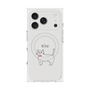 プレミアムスクエアケース with MagSafe［ 蝶ネクタイねこ - White ］
