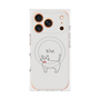 プレミアムスクエアケース with MagSafe［ 蝶ネクタイねこ - White ］