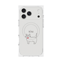 プレミアムスクエアケース with MagSafe［ 蝶ネクタイねこ - White ］
