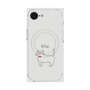 プレミアムスクエアケース with MagSafe［ 蝶ネクタイねこ - White ］