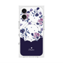 プレミアムスクエアケース with MagSafe［ ツインドットフラワー - Navy ］