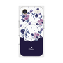 プレミアムスクエアケース with MagSafe［ ツインドットフラワー - Navy ］