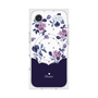 プレミアムスクエアケース with MagSafe［ ツインドットフラワー - Navy ］