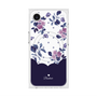プレミアムスクエアケース with MagSafe［ ツインドットフラワー - Navy ］