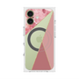 プレミアムスクエアケース with MagSafe［ マーブルトライアングルパレット - Pink ］
